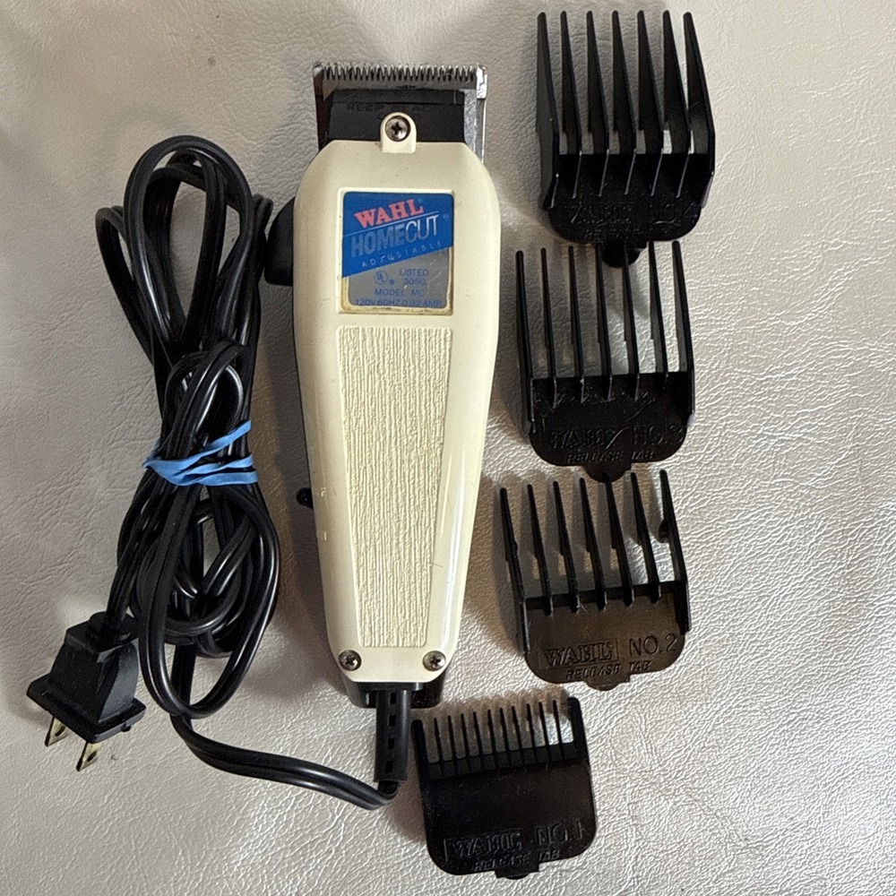Wahl Home Cut 305G MC Hair Clippers- Tested Working - 4 Attachments